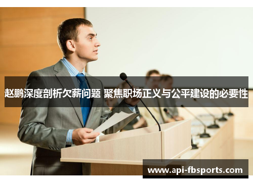 赵鹏深度剖析欠薪问题 聚焦职场正义与公平建设的必要性